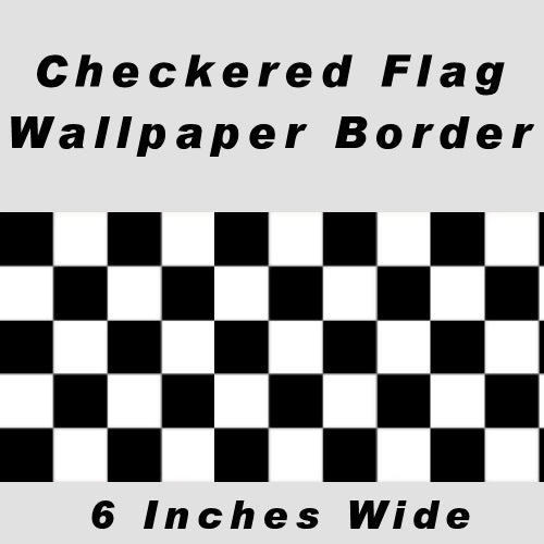 6 Inch Checkered Wallpaper Border - Prepasted - No Edge