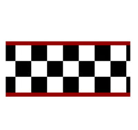 4.5 Inch Checkered Wallpaper Border - Prepasted - Red Edge