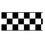 4.5 Inch Checkered Wallpaper Border - Prepasted - Black Edge