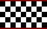 6 Inch Checkered Wallpaper Border - Prepasted - Red Edge