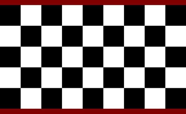 6 Inch Checkered Wallpaper Border - Prepasted - Red Edge
